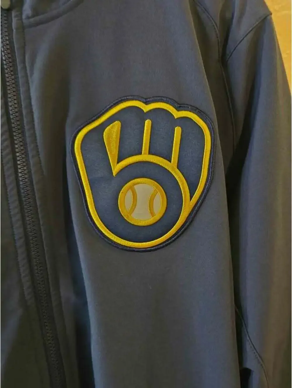 Nike MLB Milwaukee Brewers Jacket With Hood Water Resistant Men's Size XL